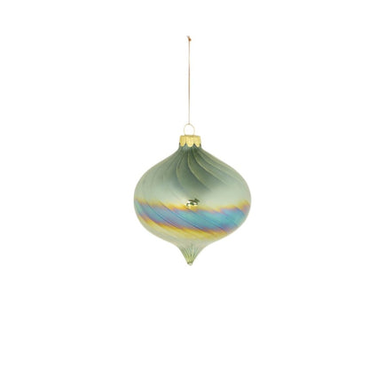 Set of Six Green And Gold Glass Hanging Figurine Ornaments HomeRoots