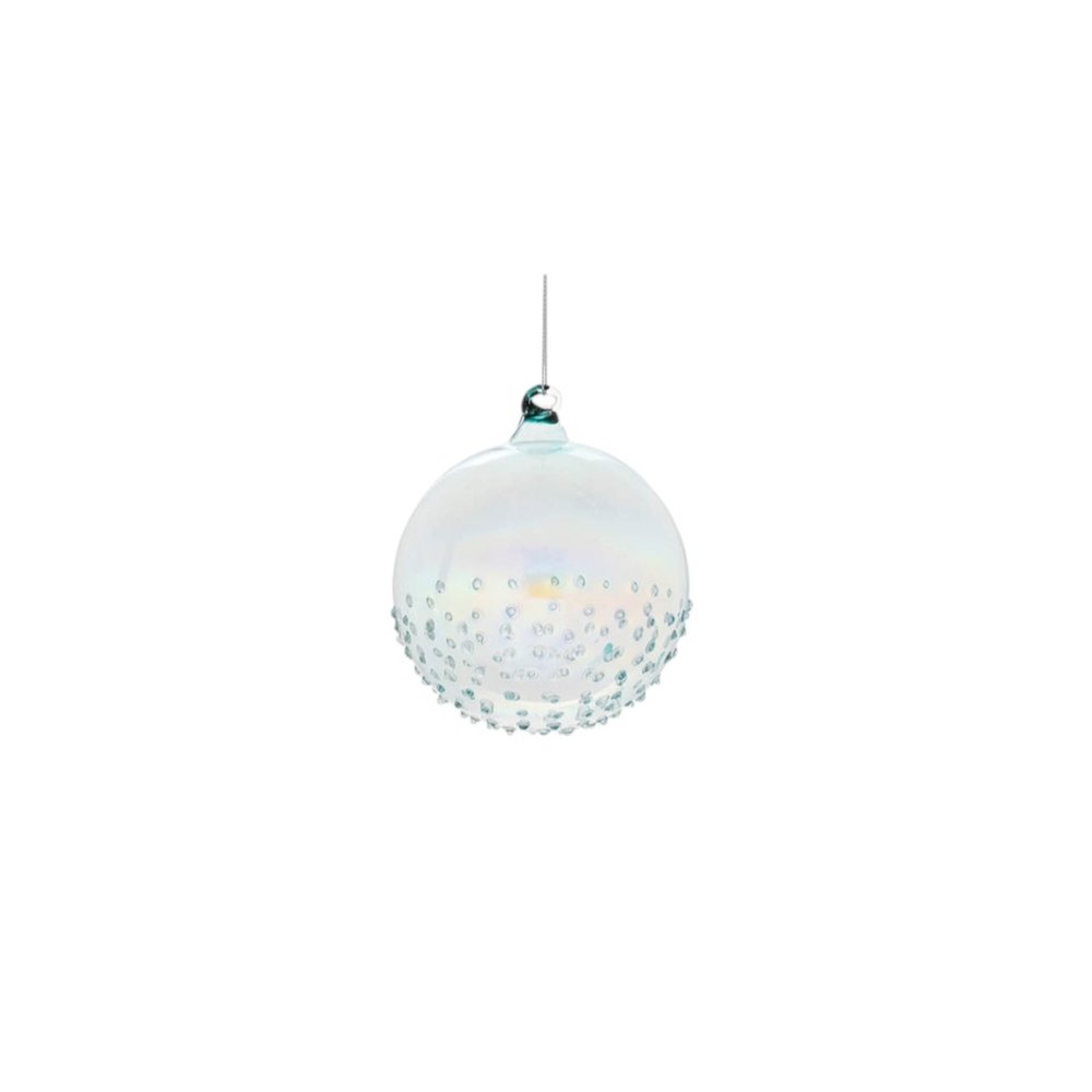 Set of Six Blue Glass Ball Ornaments HomeRoots