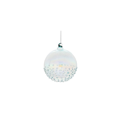 Set of Six Blue Glass Ball Ornaments HomeRoots