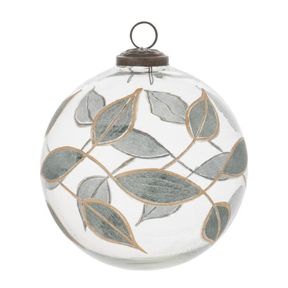 Set of Four Green Glass Ball Ornaments HomeRoots