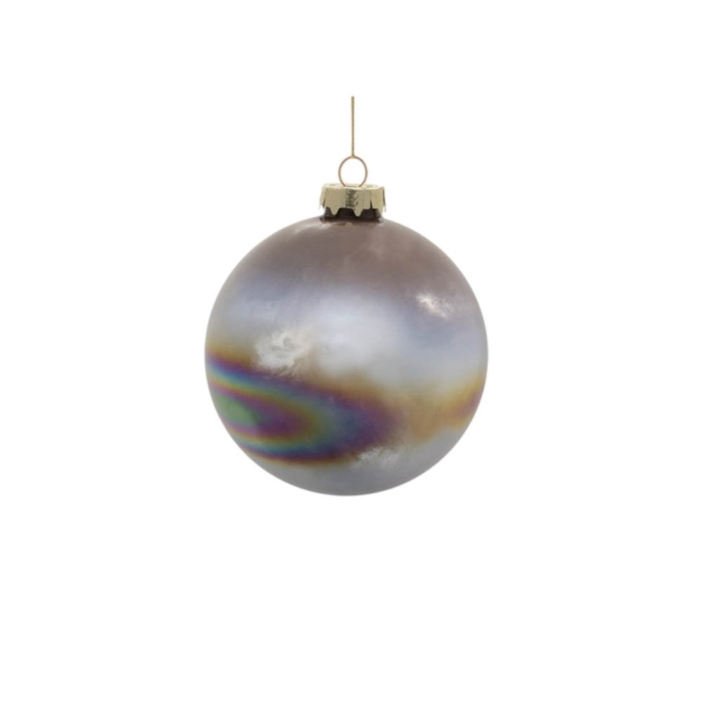 Set of Twelve Brown And Gray Glass Ball Ornaments HomeRoots