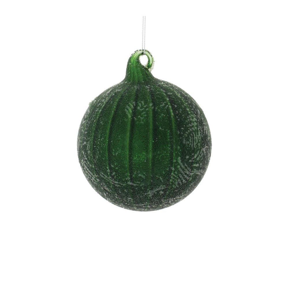 Set of Six Green And Gray Glass Hanging Figurine Ornaments HomeRoots