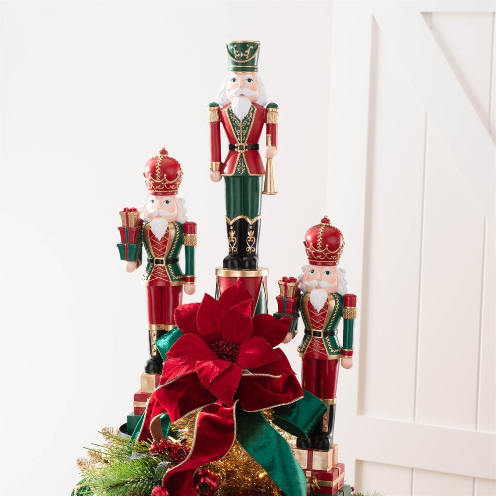Metal Triple Tree Topper Platform 36"H Shatterproof Iron Tree Topper HomeRoots