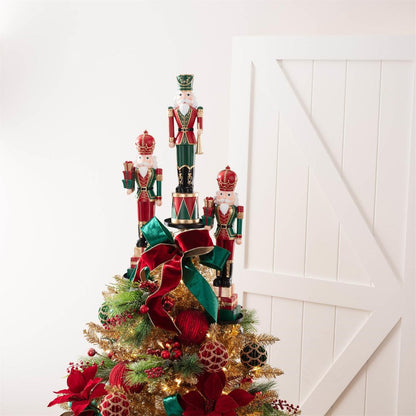 Metal Triple Tree Topper Platform 36"H Shatterproof Iron Tree Topper HomeRoots