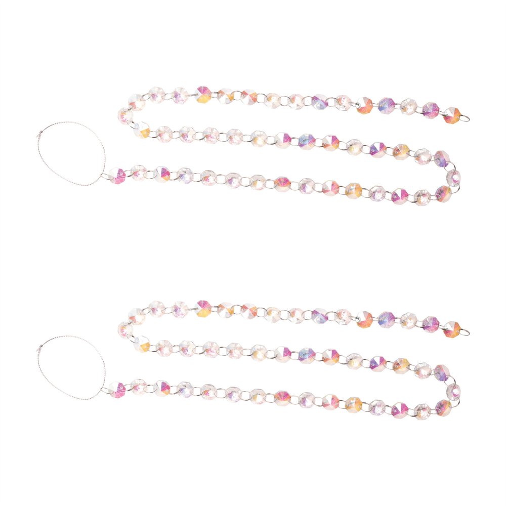 Set of Two White Blue And Pink Glass Picks HomeRoots