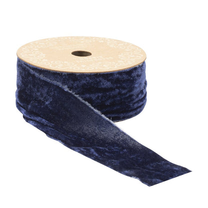 Raw Edge Velvet Ribbon 2" x 10 Yds. Shatterproof Rayon Ribbon HomeRoots