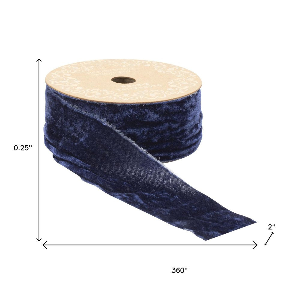 Raw Edge Velvet Ribbon 2" x 10 Yds. Shatterproof Rayon Ribbon HomeRoots