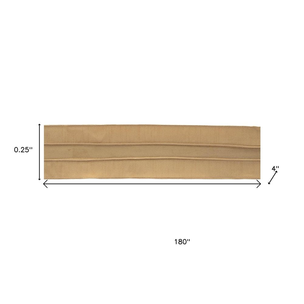 Set of Two Gold Shatterproof Ribbons HomeRoots