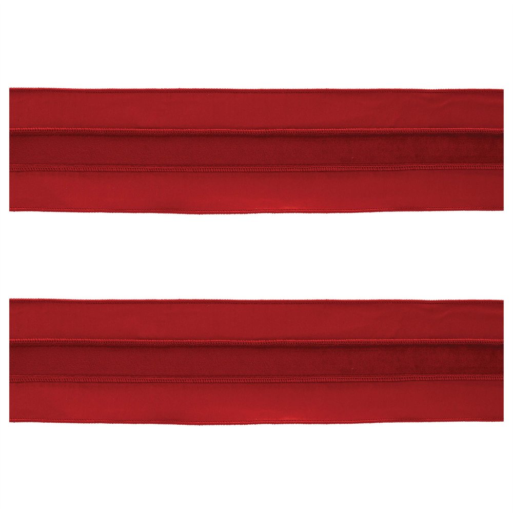 Set of Two Red Shatterproof Ribbons HomeRoots