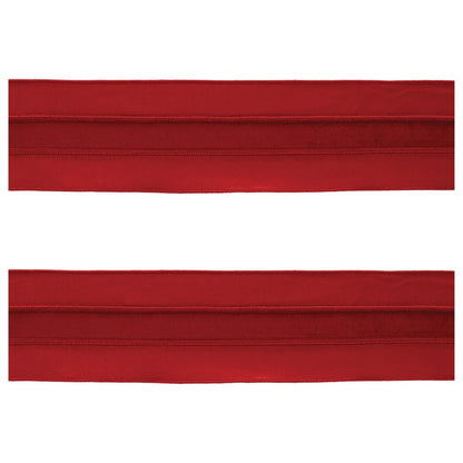 Set of Two Red Shatterproof Ribbons HomeRoots