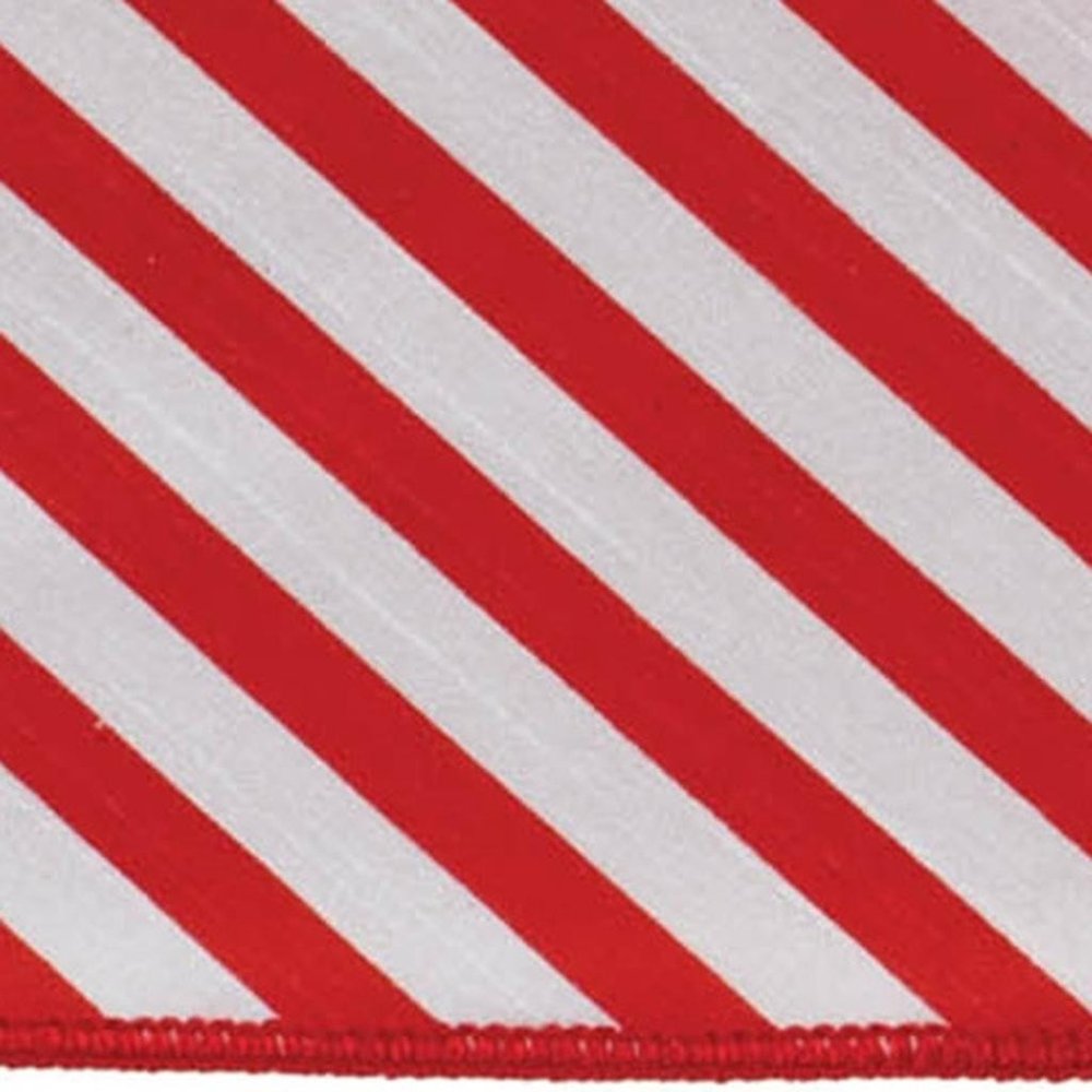 Set of Two Red And White Shatterproof Ribbons HomeRoots