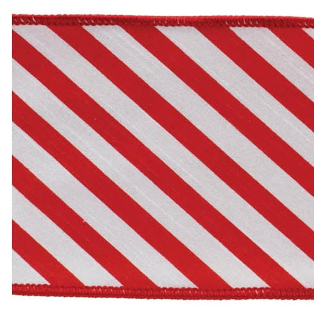 Set of Two Red And White Shatterproof Ribbons HomeRoots