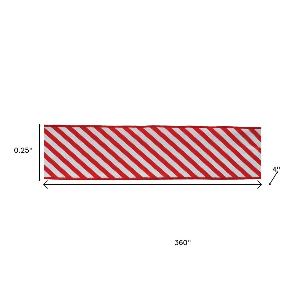 Set of Two Red And White Shatterproof Ribbons HomeRoots