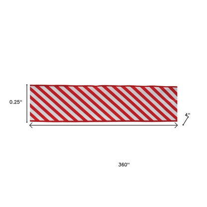 Set of Two Red And White Shatterproof Ribbons HomeRoots