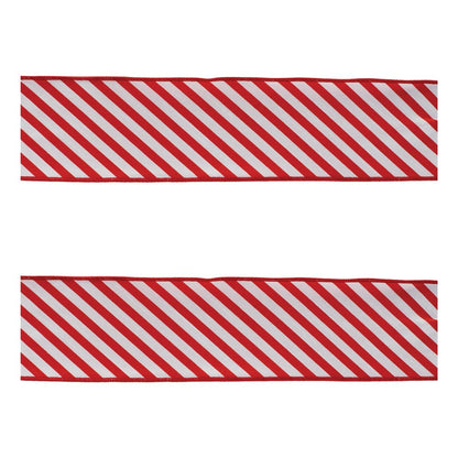 Set of Two Red And White Shatterproof Ribbons HomeRoots