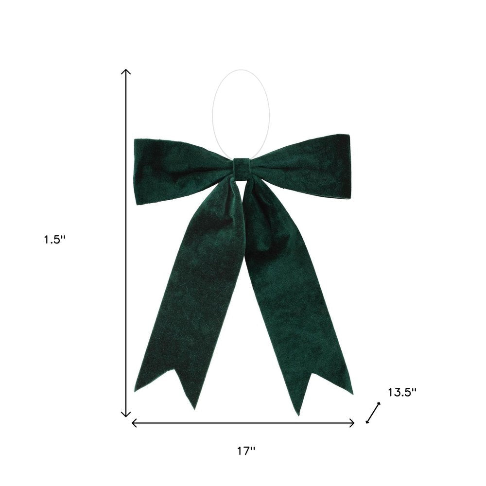 Set of Two Green Shatterproof Bows HomeRoots