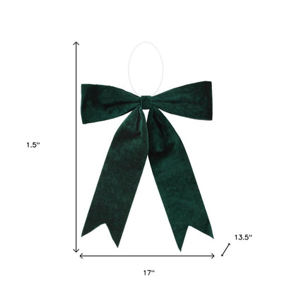 Set of Two Green Shatterproof Bows HomeRoots