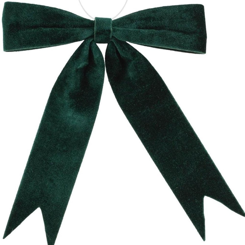 Set of Two Green Shatterproof Bows HomeRoots