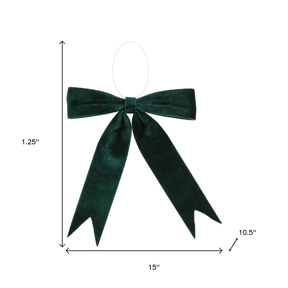 Set of Two Green Shatterproof Bows HomeRoots