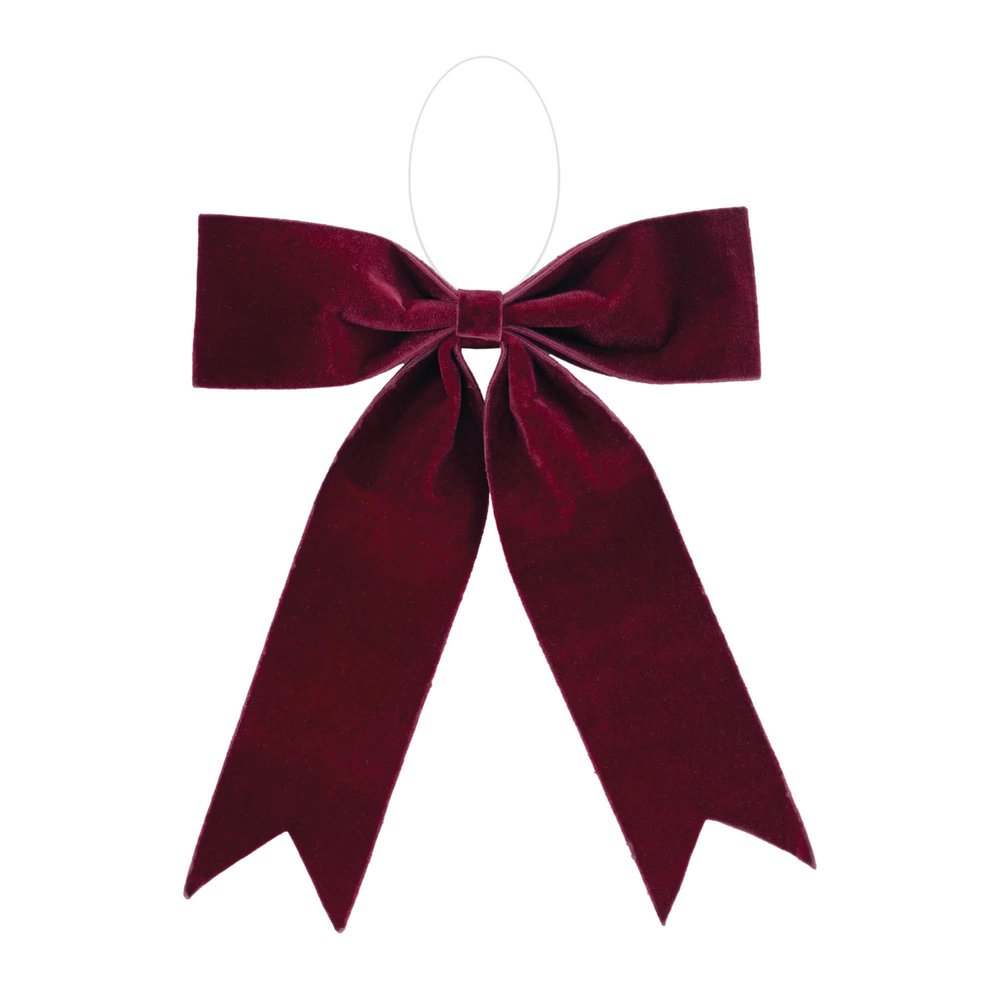 Set of Two Red Shatterproof Bows HomeRoots