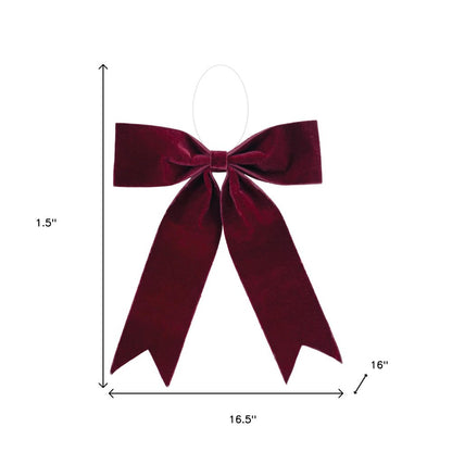Set of Two Red Shatterproof Bows HomeRoots