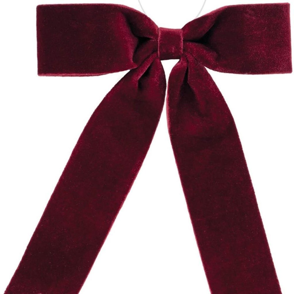 Set of Two Red Shatterproof Bows HomeRoots