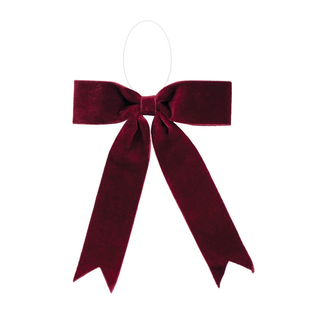 Set of Two Red Shatterproof Bows HomeRoots