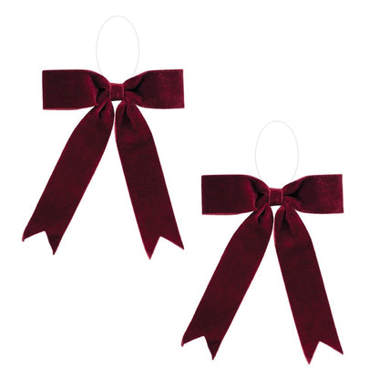 Set of Two Red Shatterproof Bows HomeRoots