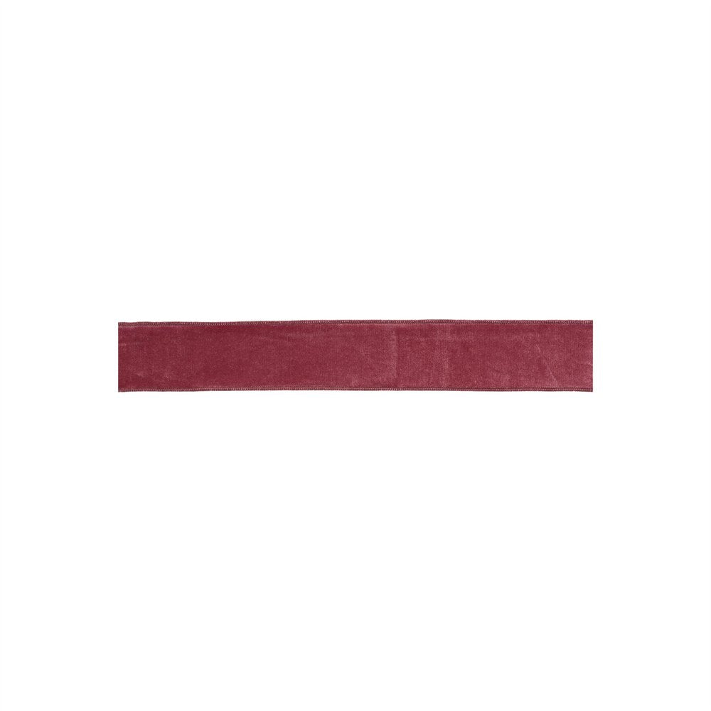 Mauve Red Wired Ribbon 2.5" x 10 Yds. Shatterproof Ribbon HomeRoots