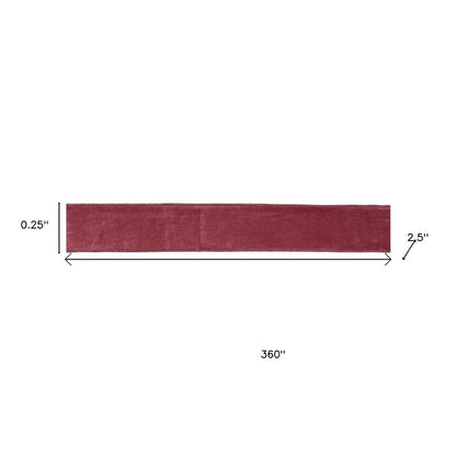 Mauve Red Wired Ribbon 2.5" x 10 Yds. Shatterproof Ribbon HomeRoots