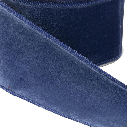 Blue Wired Ribbon 2.5" x 10 Yds. Shatterproof Ribbon HomeRoots