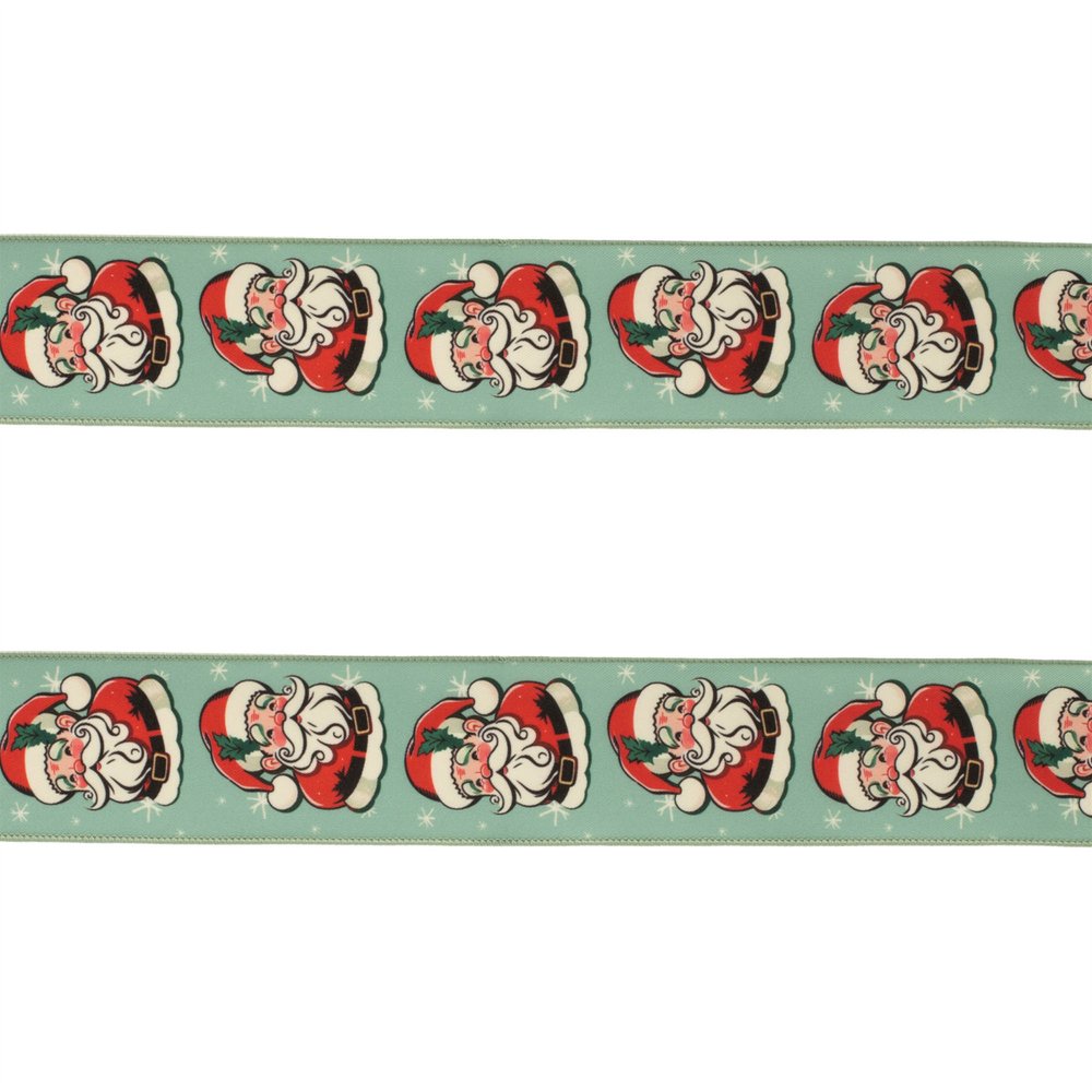Set of Two Green Red And White Shatterproof Ribbons HomeRoots