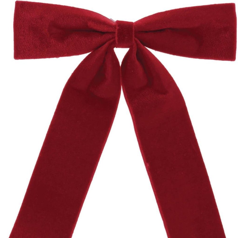 Set of Two Red Shatterproof Bows HomeRoots