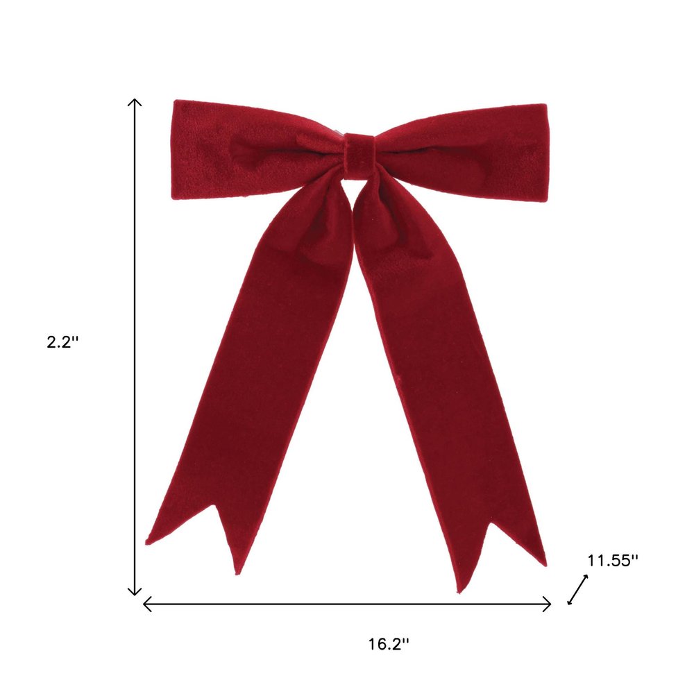 Set of Two Red Shatterproof Bows HomeRoots