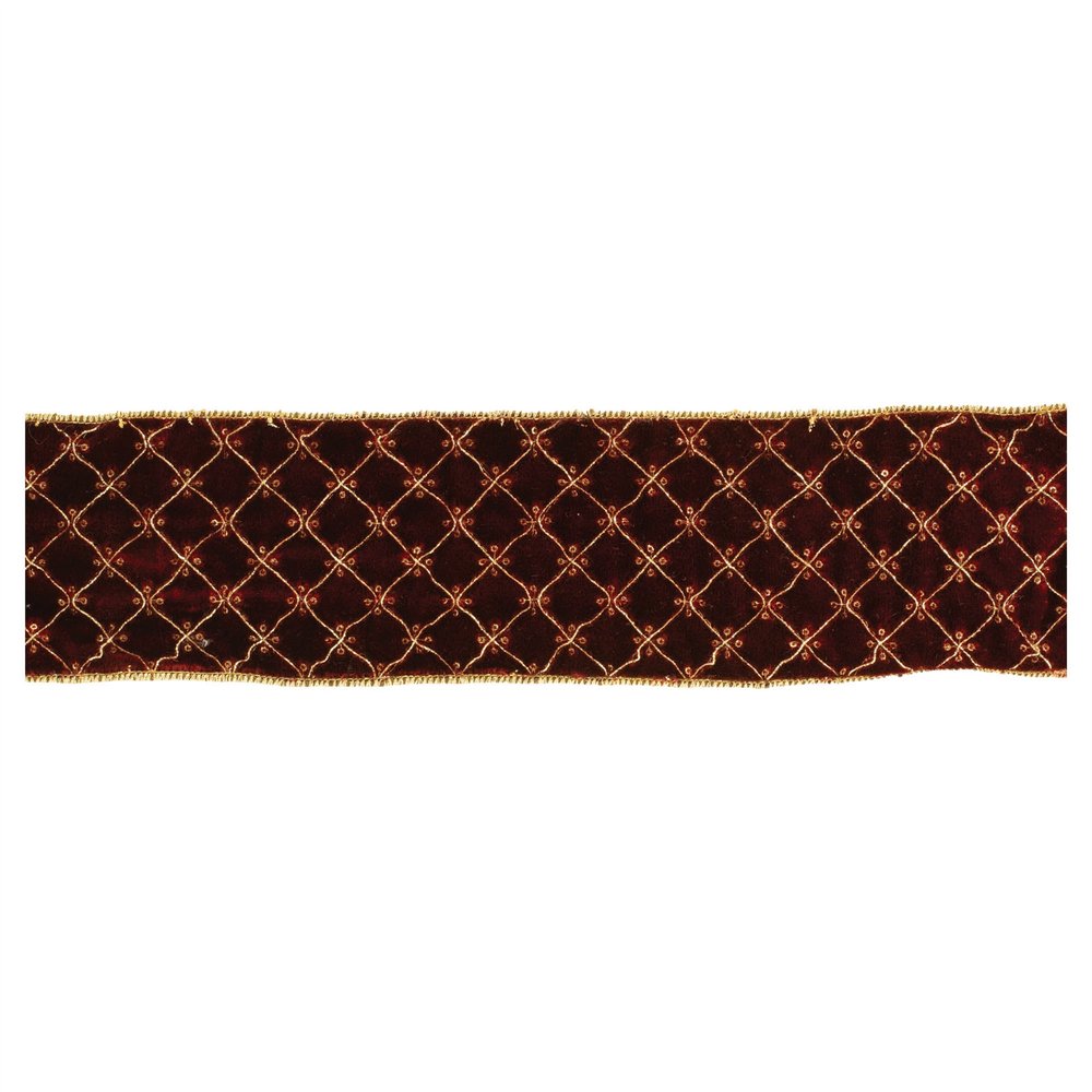 Set of Two Red And Gold Shatterproof Ribbons HomeRoots