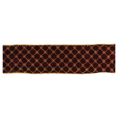 Set of Two Red And Gold Shatterproof Ribbons HomeRoots