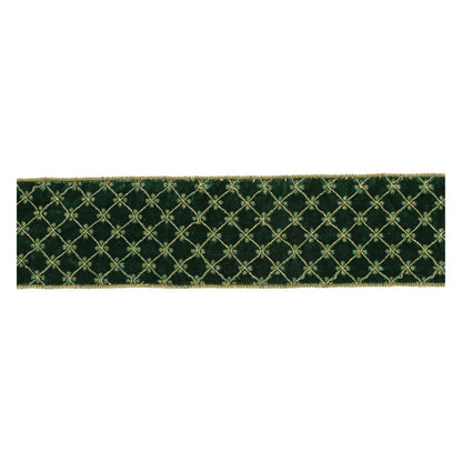 Set of Two Green And Gold Shatterproof Ribbons HomeRoots