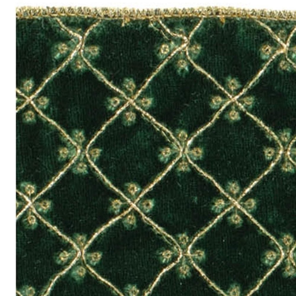 Set of Two Green And Gold Shatterproof Ribbons HomeRoots