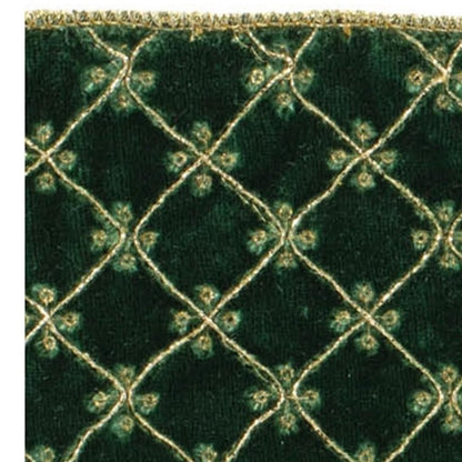 Set of Two Green And Gold Shatterproof Ribbons HomeRoots