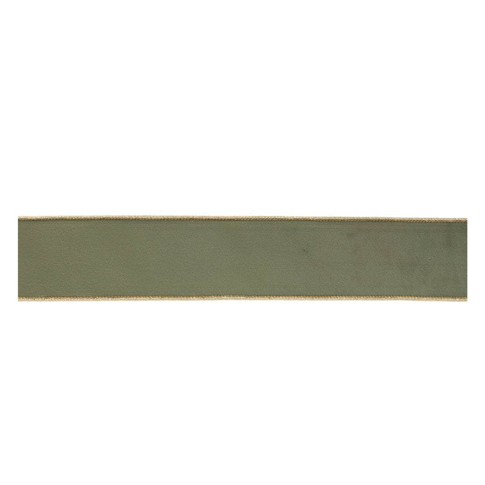 Set of Two Green And Gold Shatterproof Ribbons HomeRoots