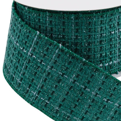 Tattersall Plaid Wired Ribbon 2.5" x 5 Yds. Shatterproof Ribbon HomeRoots
