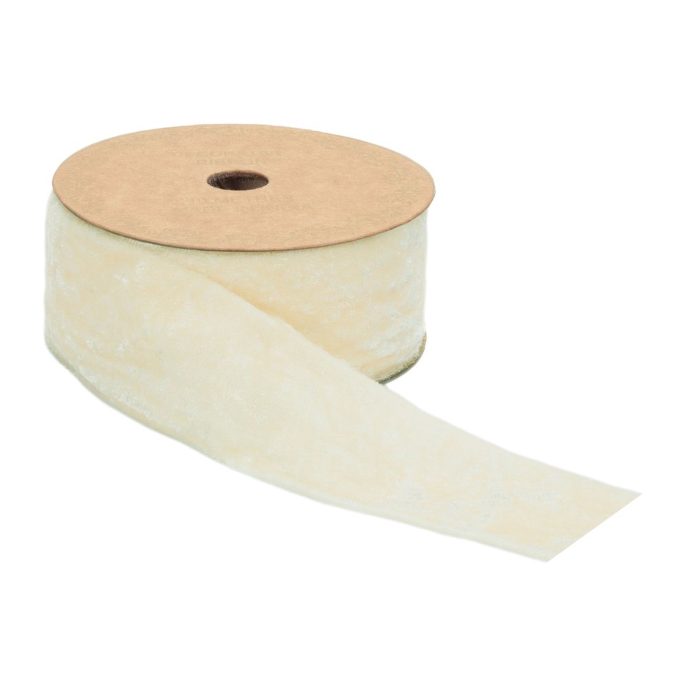 Raw Edge Velvet Ribbon 2" x 10 Yds. Shatterproof Rayon Ribbon HomeRoots