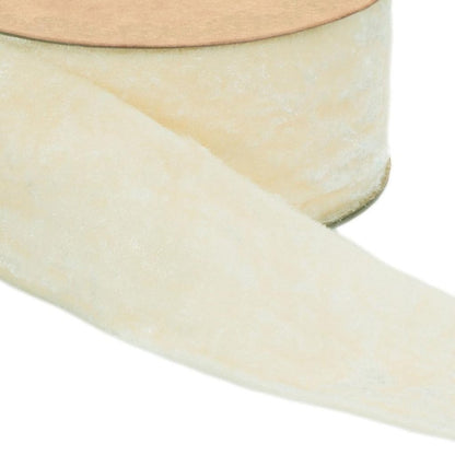 Raw Edge Velvet Ribbon 2" x 10 Yds. Shatterproof Rayon Ribbon HomeRoots