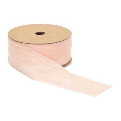 Raw Edge Velvet Ribbon 2" x 10 Yds. Shatterproof Rayon Ribbon HomeRoots