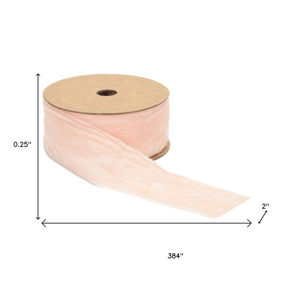 Raw Edge Velvet Ribbon 2" x 10 Yds. Shatterproof Rayon Ribbon HomeRoots