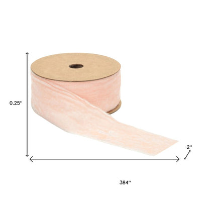 Raw Edge Velvet Ribbon 2" x 10 Yds. Shatterproof Rayon Ribbon HomeRoots