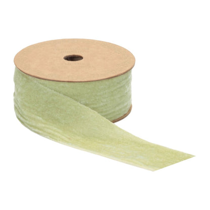 Raw Edge Velvet Ribbon 2" x 10 Yds. Shatterproof Rayon Ribbon HomeRoots