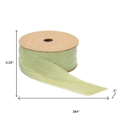 Raw Edge Velvet Ribbon 2" x 10 Yds. Shatterproof Rayon Ribbon HomeRoots