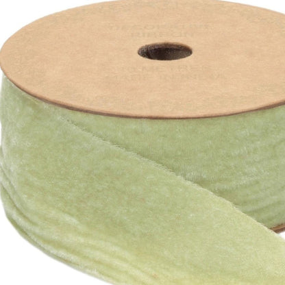 Raw Edge Velvet Ribbon 2" x 10 Yds. Shatterproof Rayon Ribbon HomeRoots
