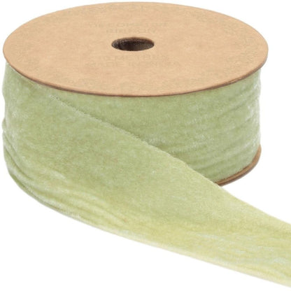 Raw Edge Velvet Ribbon 2" x 10 Yds. Shatterproof Rayon Ribbon HomeRoots